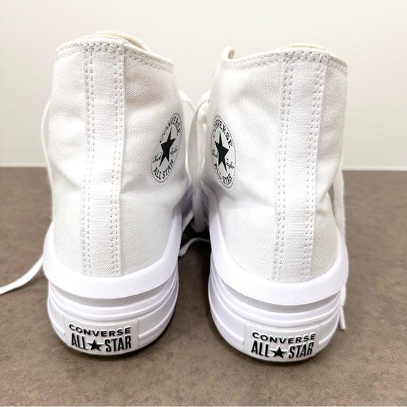 Converse Chuck Taylor All Star Move High Top Sneaker White Platform Woman’s 10 - Picture 6 of 14